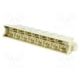 1 pcs x HARTING - 9060152912 - Socket, DIN 41612, type H, male, PIN: 15, 6.3mm connectors, 15A