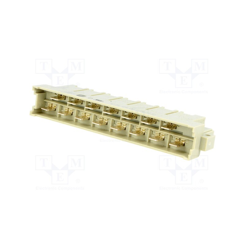 1 pcs x HARTING - 9060152912 - Socket, DIN 41612, type H, male, PIN: 15, 6.3mm connectors, 15A