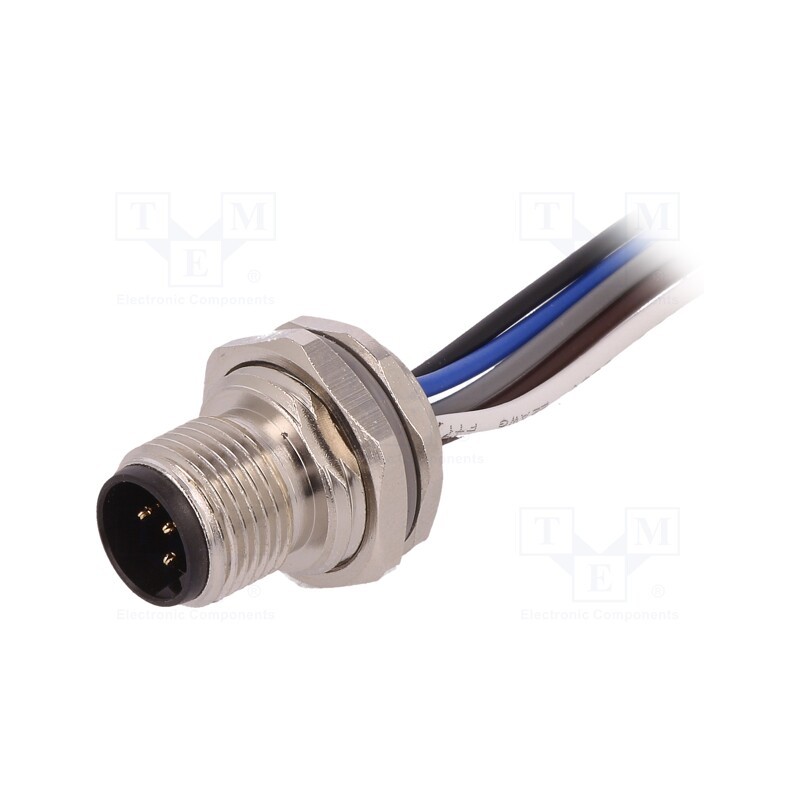 1 pcs x TE Connectivity - T4171010405-002 - Socket, M12, PIN: 5, male, B code-Profibus, cables, IP67, straight