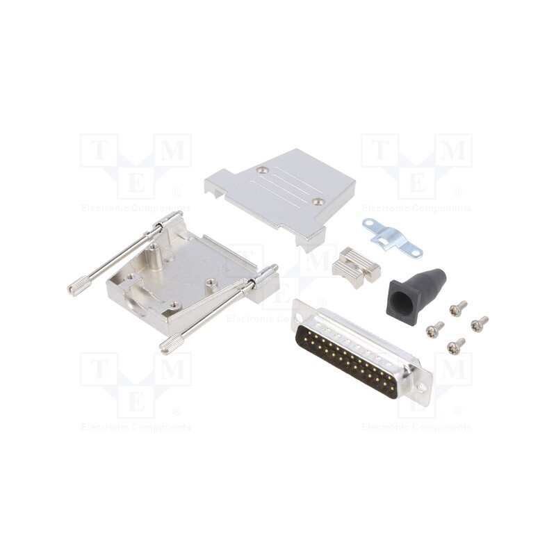 1 pcs x ENCITECH - 6355-0040-23 - D-Sub, PIN: 25, plug, male, soldering, for cable, black