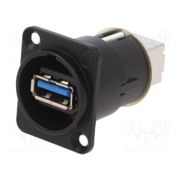 1 pcs x NEUTRIK - NAUSB3-B - REVERSIBLE USB 3.0 GENDER CHANGER BLACK