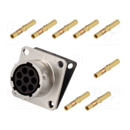 1 pcs x AMPHENOL - RT00128SNH-K - Connector: circular, RT360, socket, female, crimped, PIN: 8, 13A