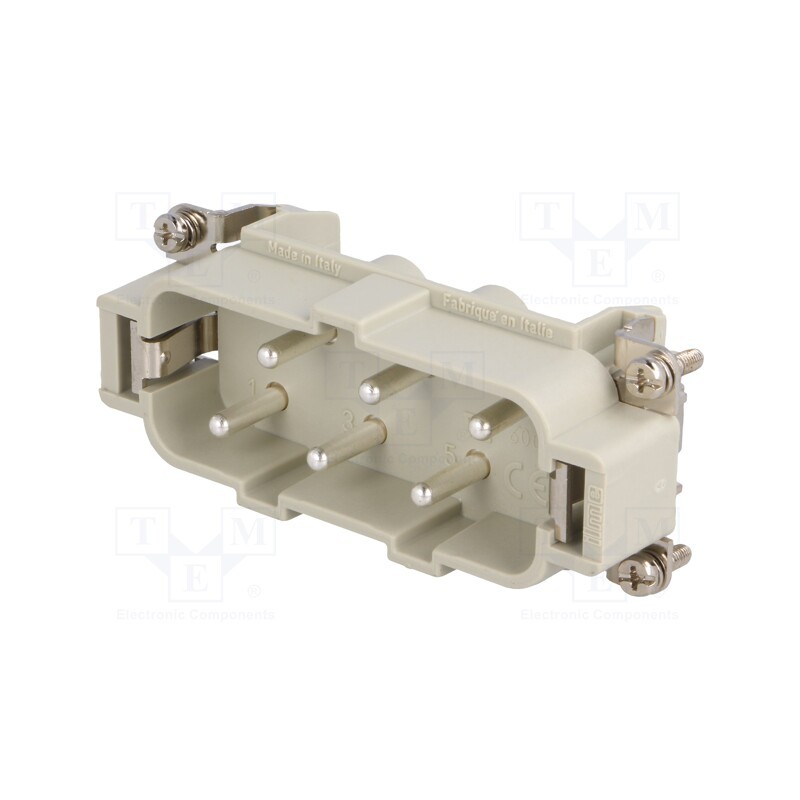1 pcs x ILME - CPM 06 - Connector: HDC, contact insert, male, CP, PIN: 6, 6+PE, size 77.27