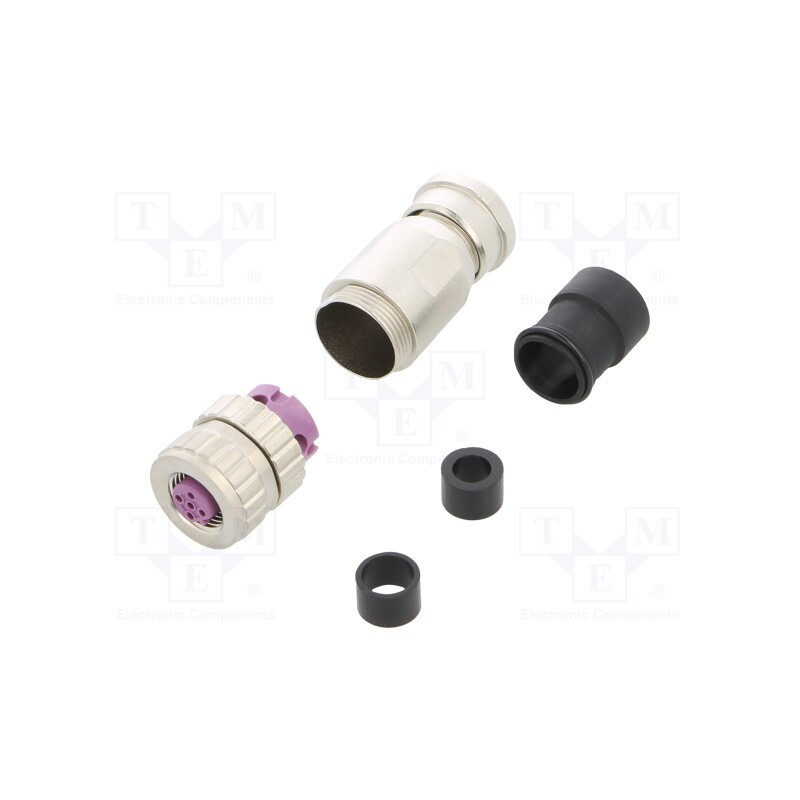 1 pcs x CONEC - SAL-12B-RKC4-S/150 - Plug, M12, PIN: 4, female, B code-Profibus, for cable, straight