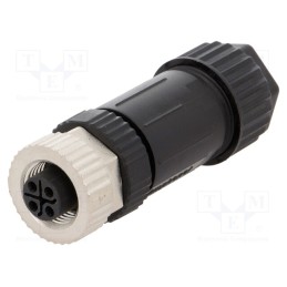 1 pcs x AMPHENOL LTW - M12S-04BFFB-SL7002 - Plug, M12, PIN: 4, female, S code-Power, for cable, screw terminal
