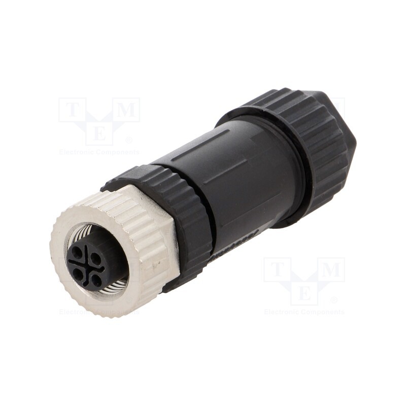 1 pcs x AMPHENOL LTW - M12S-04BFFB-SL7002 - Plug, M12, PIN: 4, female, S code-Power, for cable, screw terminal