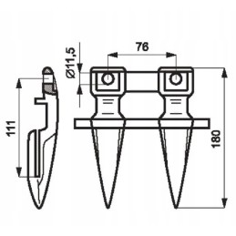 Claas 676235 double header bayonet