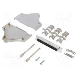 1 pcs x Amphenol Communications Solutions - L17MHDM37+L77SDC37S - D-Sub, PIN: 37, female, straight, soldering, for cable, gold f