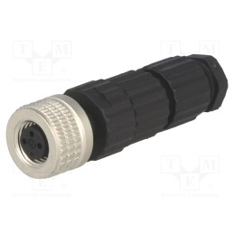 1 pcs x HIRSCHMANN - 933366100 ELKA 3008 V - Connector: M8, female, PIN: 3, straight, for cable, plug, E, 4A, IP67