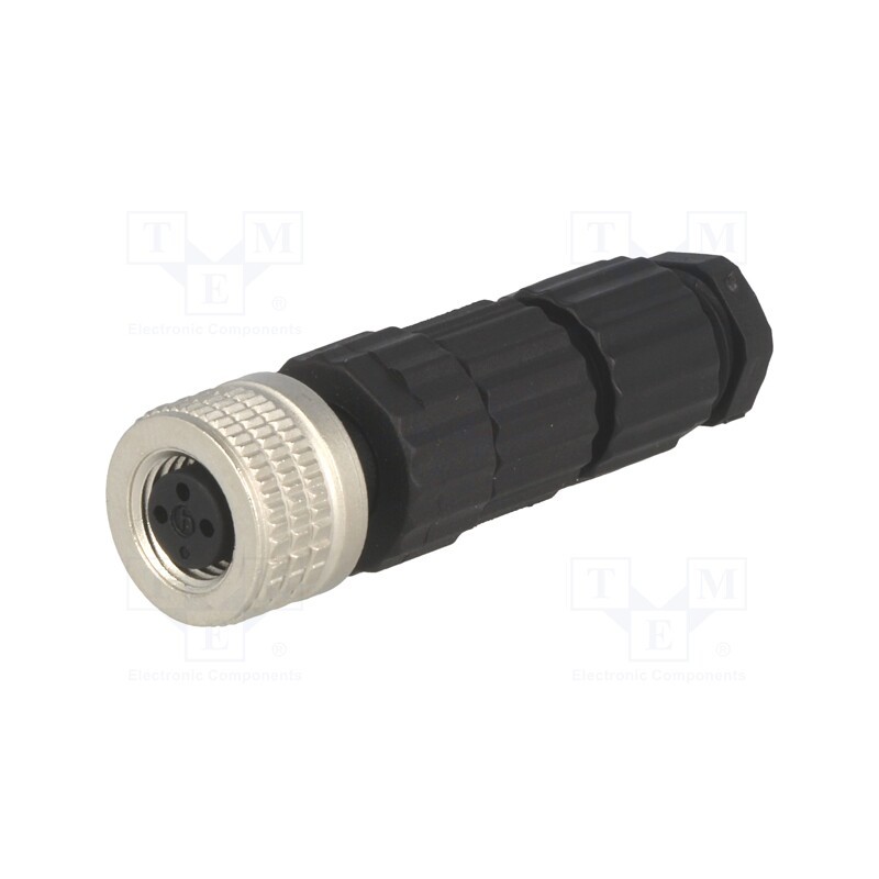 1 pcs x HIRSCHMANN - 933366100 ELKA 3008 V - Connector: M8, female, PIN: 3, straight, for cable, plug, E, 4A, IP67