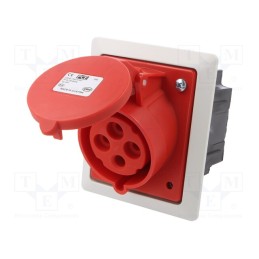 1 pcs x PCE - 424-6PKR - Connector: AC supply 3-phase, socket, female, 32A, 400VAC, IP44