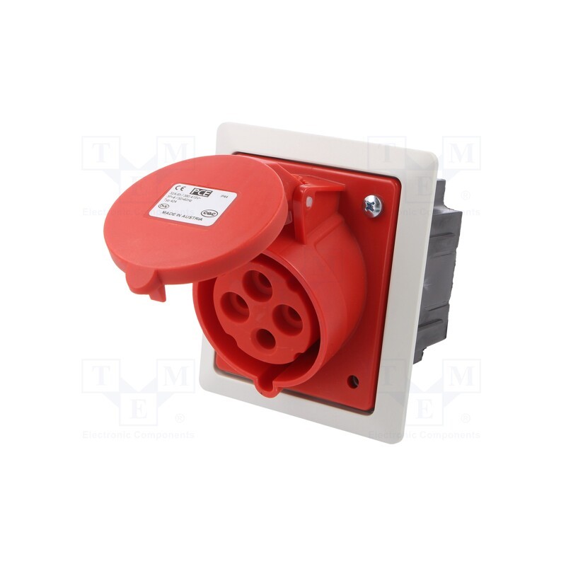 1 pcs x PCE - 424-6PKR - Connector: AC supply 3-phase, socket, female, 32A, 400VAC, IP44