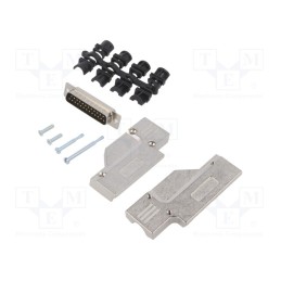 1 pcs x MH CONNECTORS - MHDCMR25-DM25P-K - D-Sub, PIN: 25, plug, male, for cable, angled 90°, soldering