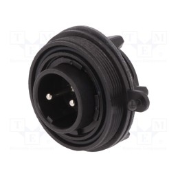 1 pcs x BULGIN - PX0735/P - Connector: circular, socket, male, PIN: 2, Standard Buccaneer®