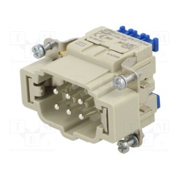 1 pcs x HARTING - 9330062678 - Connector: HDC, contact insert, male, Han® ES Press, PIN: 6, 6+PE