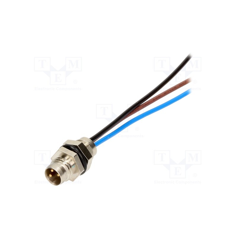 1 pcs x MOLEX - 120031-0004 - Connector: M8, male, PIN: 3, with leads, socket, Nano-Change, 3A