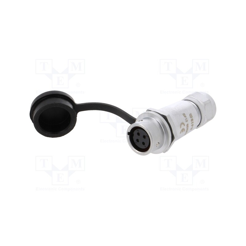 1 pcs x WEIPU - SF1211/S4I - Plug, SF12, female, PIN: 4, IP67, 4÷6.5mm, 5A, soldering, for cable