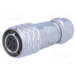 1 pcs x WEIPU - SF1210/S5I - Plug, SF12, female, PIN: 5, IP67, 4÷6.5mm, 5A, soldering, for cable