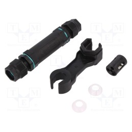 1 pcs x TECHNO - THR.400.S3D - Connector: AC supply, 5÷13mm, 4mm2, 450V, ways: 3, IP68, -40÷125°C