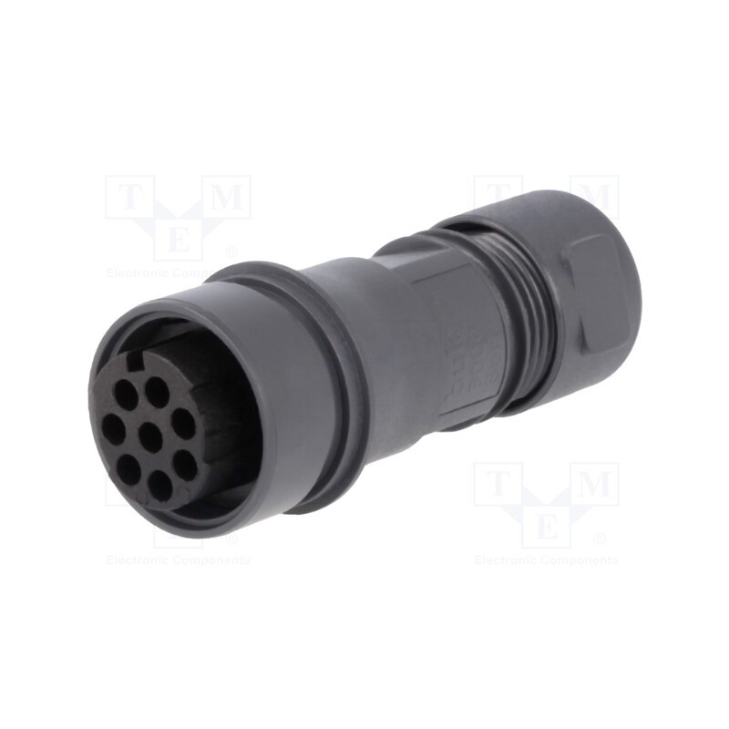 1 pcs x BULGIN - PXP6011/08S/CR/0709 - Connector: circular, plug, female, PIN: 8, w/o contacts, for cable