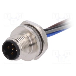 1 pcs x TE Connectivity - T4171210405-001 - Socket, M12, PIN: 5, male, B code-Profibus, cables, IP67, straight
