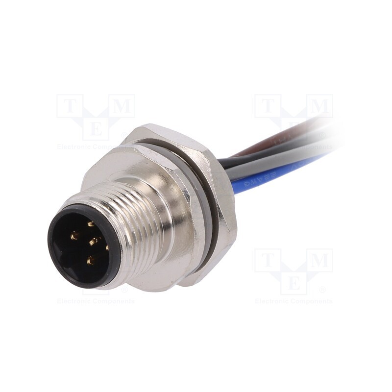 1 pcs x TE Connectivity - T4171210405-001 - Socket, M12, PIN: 5, male, B code-Profibus, cables, IP67, straight