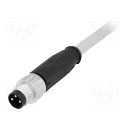 1 pcs x HARTING - 21348000380050 - Connector: M8, male, PIN: 3, straight, with lead, plug, 5m, PVC