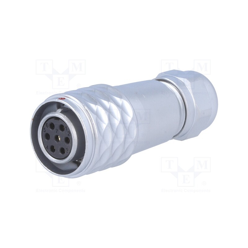 1 pcs x WEIPU - SF1210/S7I - Plug, SF12, female, PIN: 7, IP67, 4÷6.5mm, 5A, soldering, for cable