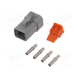 1 pcs x AMPHENOL - ATP06-4S-KIT01 - Connector: wire-wire, ATP, female, plug, for cable, PIN: 4, crimped