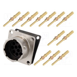 1 pcs x AMPHENOL - RT001412PNH-K - Connector: circular, RT360, socket, male, crimped, PIN: 12, 13A, IP67