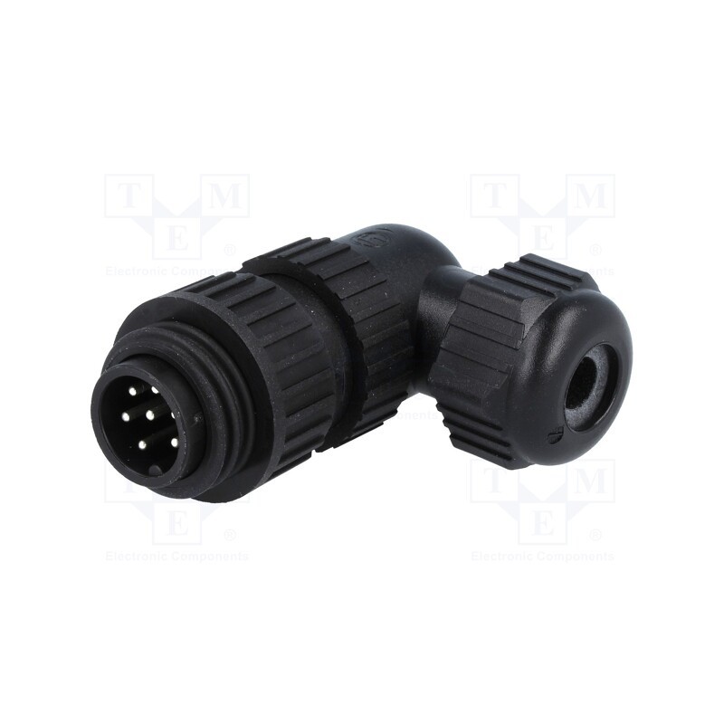 1 pcs x HIRSCHMANN - 934130100 CA 6 W LS - Connector: circular, plug, male, IP67, CA, PIN: 7(6+1), 6+PE, 250V