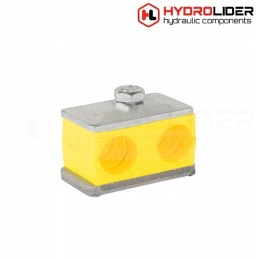 Double clamp 12mm yellow hydrolider