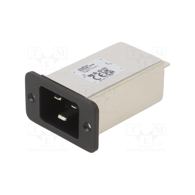1 pcs x SCHAFFNER - FN9222R-16-06 - Connector: AC supply, socket, male, 16A, 250VAC, C14 (E), -25÷85°C