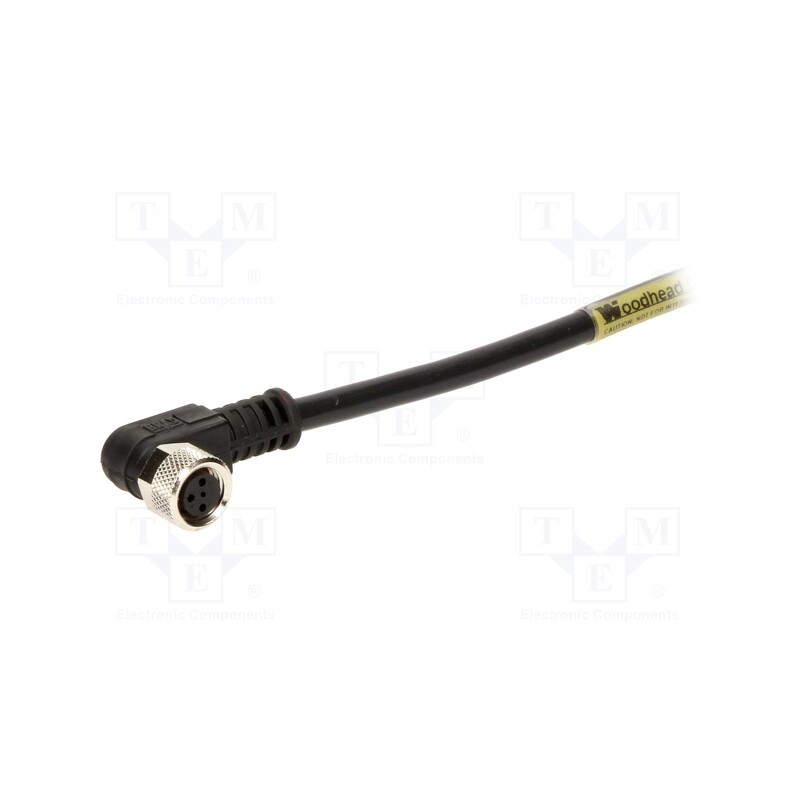 1 pcs x MOLEX - 120086-8669 - Connector: M8, female, PIN: 3, angled 90°, with lead, plug, 3A, IP67