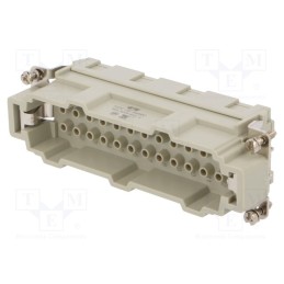 1 pcs x TE Connectivity - HE-024-MC - Connector: HDC, male, HE, PIN: 24, 24+PE, size 8, w/o contacts, 16A