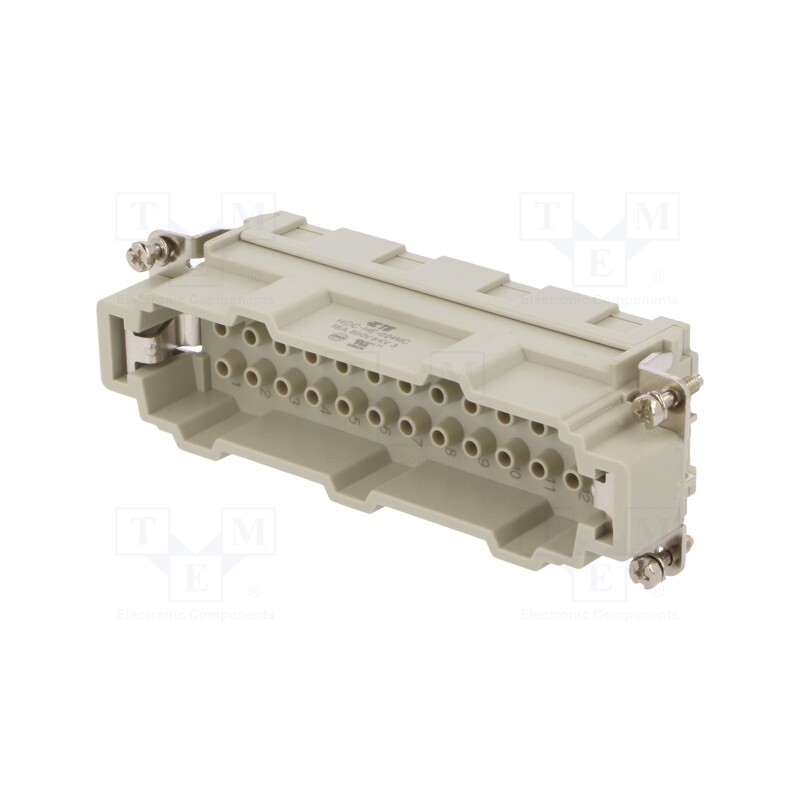 1 pcs x TE Connectivity - HE-024-MC - Connector: HDC, male, HE, PIN: 24, 24+PE, size 8, w/o contacts, 16A