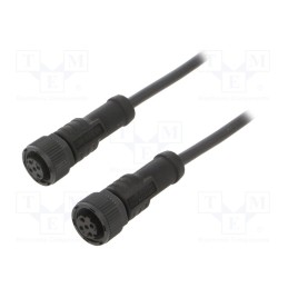 1 pcs x AMPHENOL LTW - MSDP04FL-SDPFL-SB001 - Cable: for sensors/automation, PIN: 4, M12-M12, D code-Ethernet