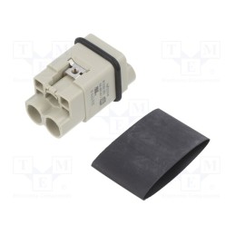 1 pcs x HARTING - 9120023052 - Connector: HDC, contact insert, male, Han Q, PIN: 3, 2P+PE, size 3A