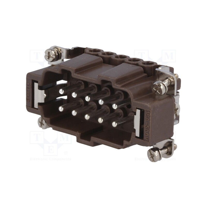 1 pcs x ILME - CNEM 10 RY - Connector: HDC, male, 180 °C, 10+PE, size 57.27, hot condition, 16A