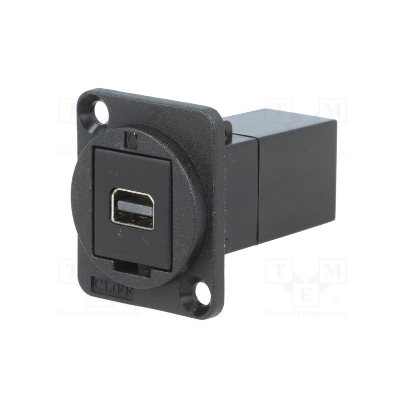 1 pcs x CLIFF - CP30202 - Coupler, Mini DisplayPort socket,both sides, FT, 19x24mm