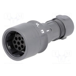 1 pcs x BULGIN - PXP6010/08S/CR/0709 - Connector: circular, plug, female, PIN: 8, w/o contacts, for cable