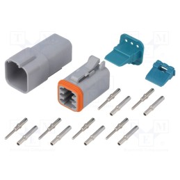 1 pcs x AMPHENOL - AT6PS-CKIT - Connector: wire-wire, AT, male + female, plug, for cable, PIN: 6