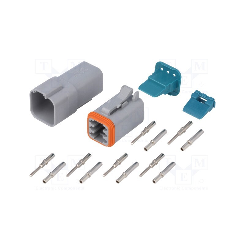 1 pcs x AMPHENOL - AT6PS-CKIT - Connector: wire-wire, AT, male + female, plug, for cable, PIN: 6