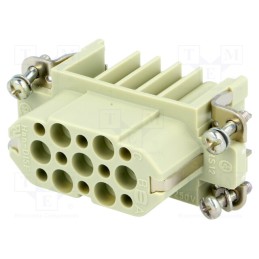 1 pcs x HARTING - 9210153101 - Connector: HDC, contact insert, female, Han® D, PIN: 15, 15+PE, 10A