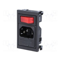 1 pcs x BULGIN - BZV01/Z0000/02 - Connector: AC supply, socket, male, 10A, 250VAC, IEC 60320, C14 (E)