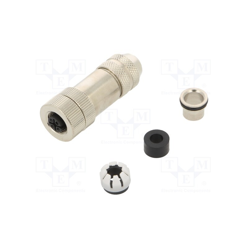 1 pcs x DEGSON ELECTRONICS - PBSH-M12A-04P-FF-SL7001-00A(H) - Plug, M12, PIN: 4, female, A code-DeviceNet / CANopen, for cable