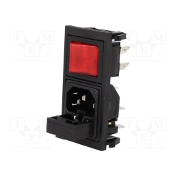 1 pcs x BULGIN - BZV01/Z0000/11 - Connector: AC supply, socket, male, 10A, 250VAC, IEC 60320, C14 (E)