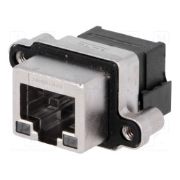 1 pcs x Amphenol Communications Solutions - MRJ-5381-01 - Socket, RJ45, with LED, UL94V-0, IP67, for panel mounting, THT