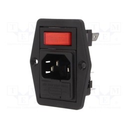 1 pcs x BULGIN - BVB01/Z0000/02 - Connector: AC supply, socket, male, 10A, 250VAC, IEC 60320, C14 (E)