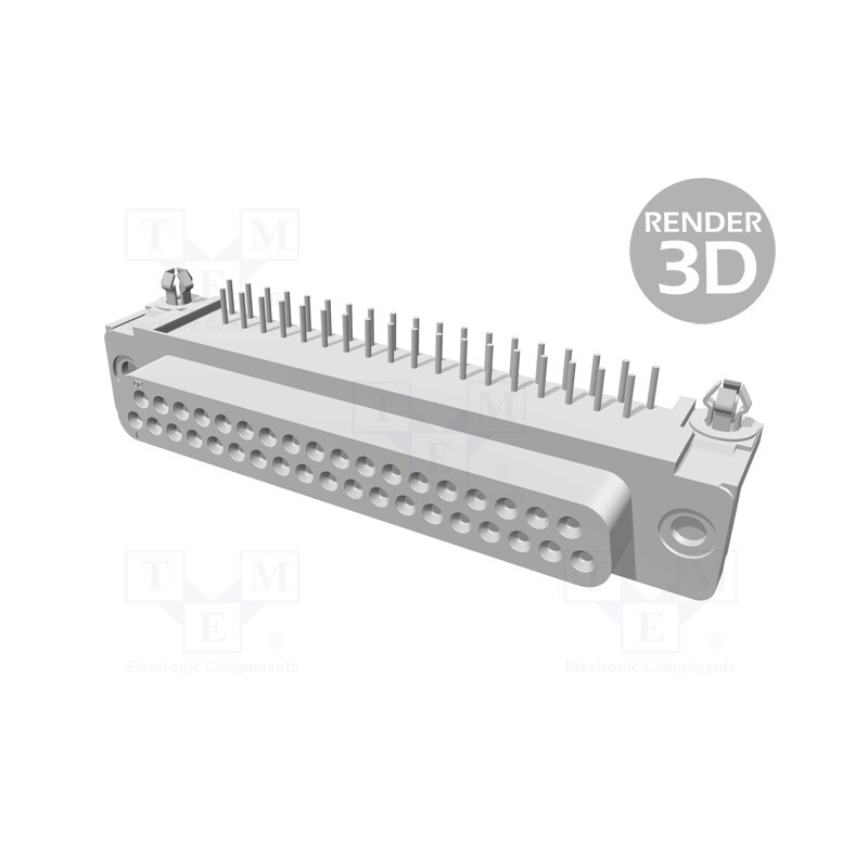 1 pcs x TE Connectivity - 5747847-4 - D-Sub, PIN: 37, socket, female, angled 90°, THT, UNC 4-40, AMPLIMITE